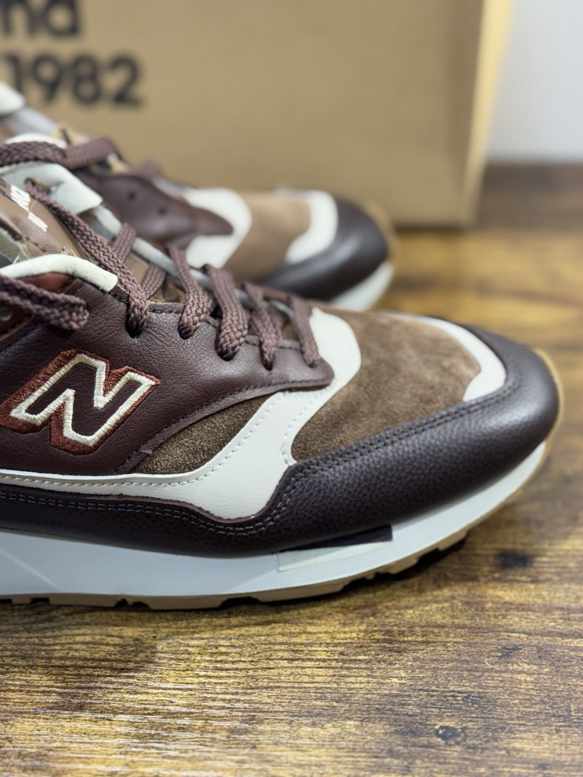New Balance 1500 Made In Uk Limited Edition 100% Leather Marrone  Icon 45
