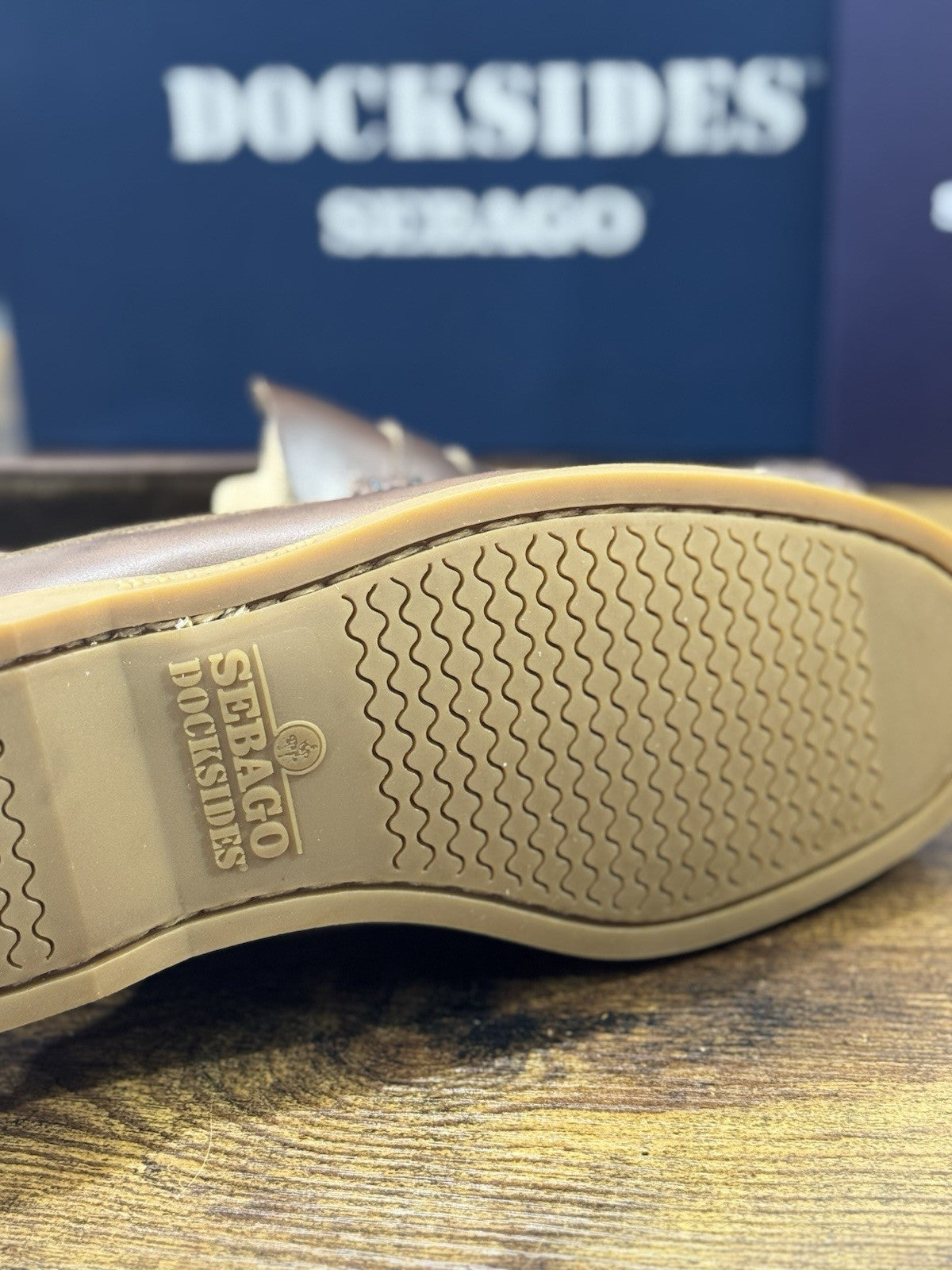 Sebago Dolphin Waxed Mocassino Pelle Marrone  Icon Sebago Uomo 44.5