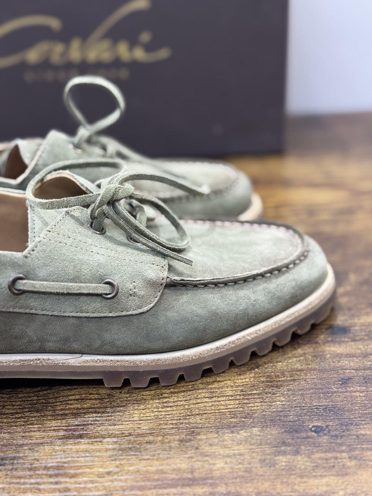 Corvari Scarpa Uomo Barca Suede Bosco Casual Corvari Uomo 40