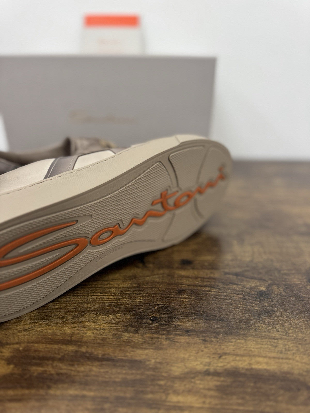 Santoni Sneaker Pelle Marrone Luxury Scarpa Santoni Uomo 41.5