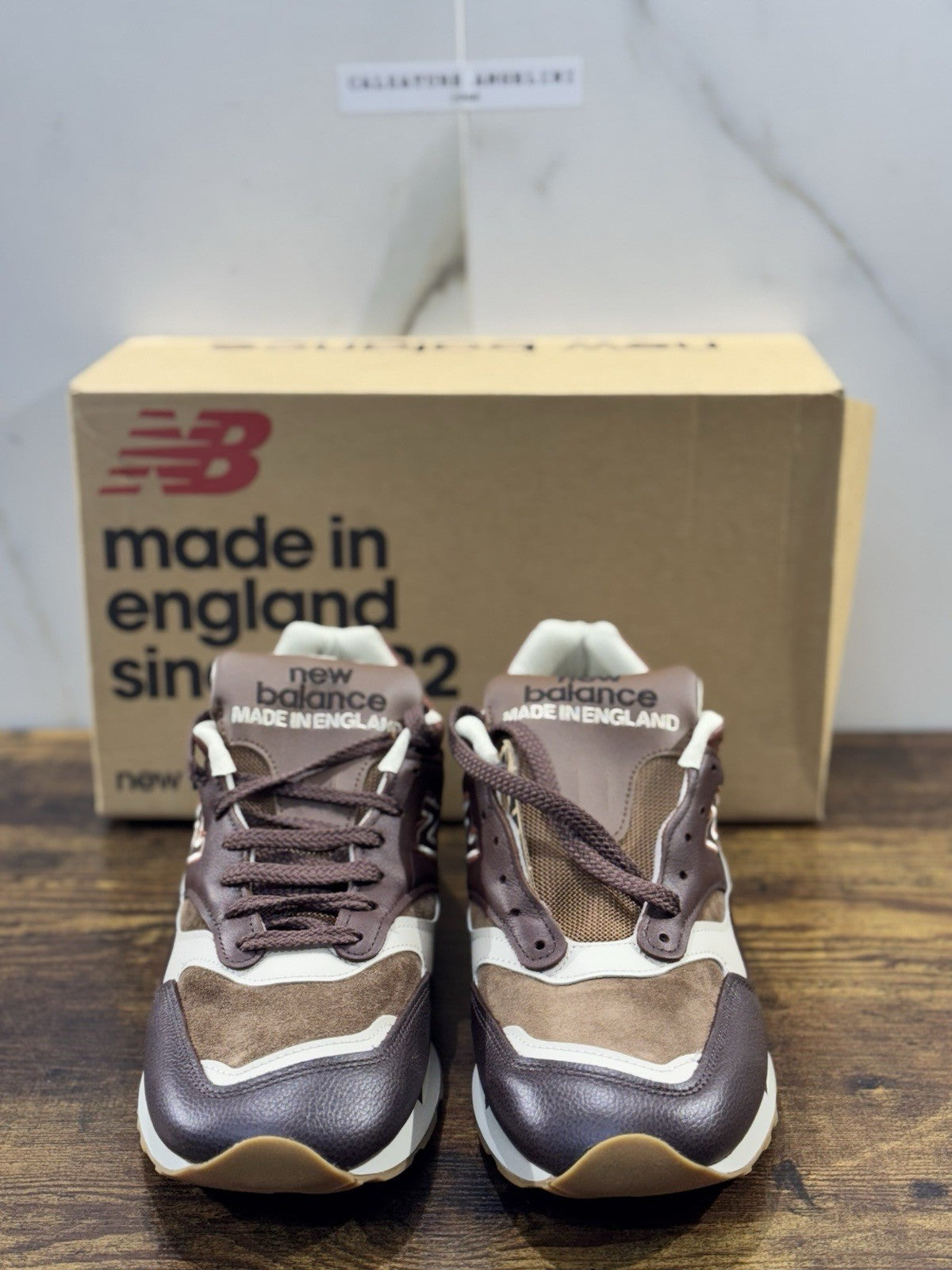 New Balance 1500 Made In Uk Limited Edition 100% Leather Marrone  Icon 45