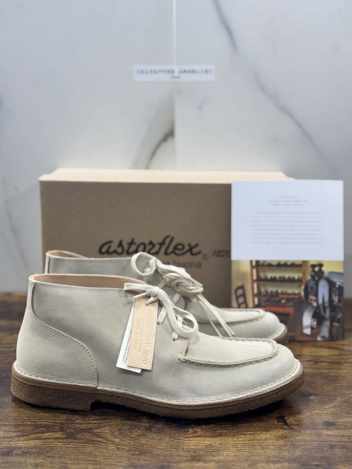 Astorflex Deukeflex  Polacchino  Suede Ecru’  Casual Boot Uomo 42