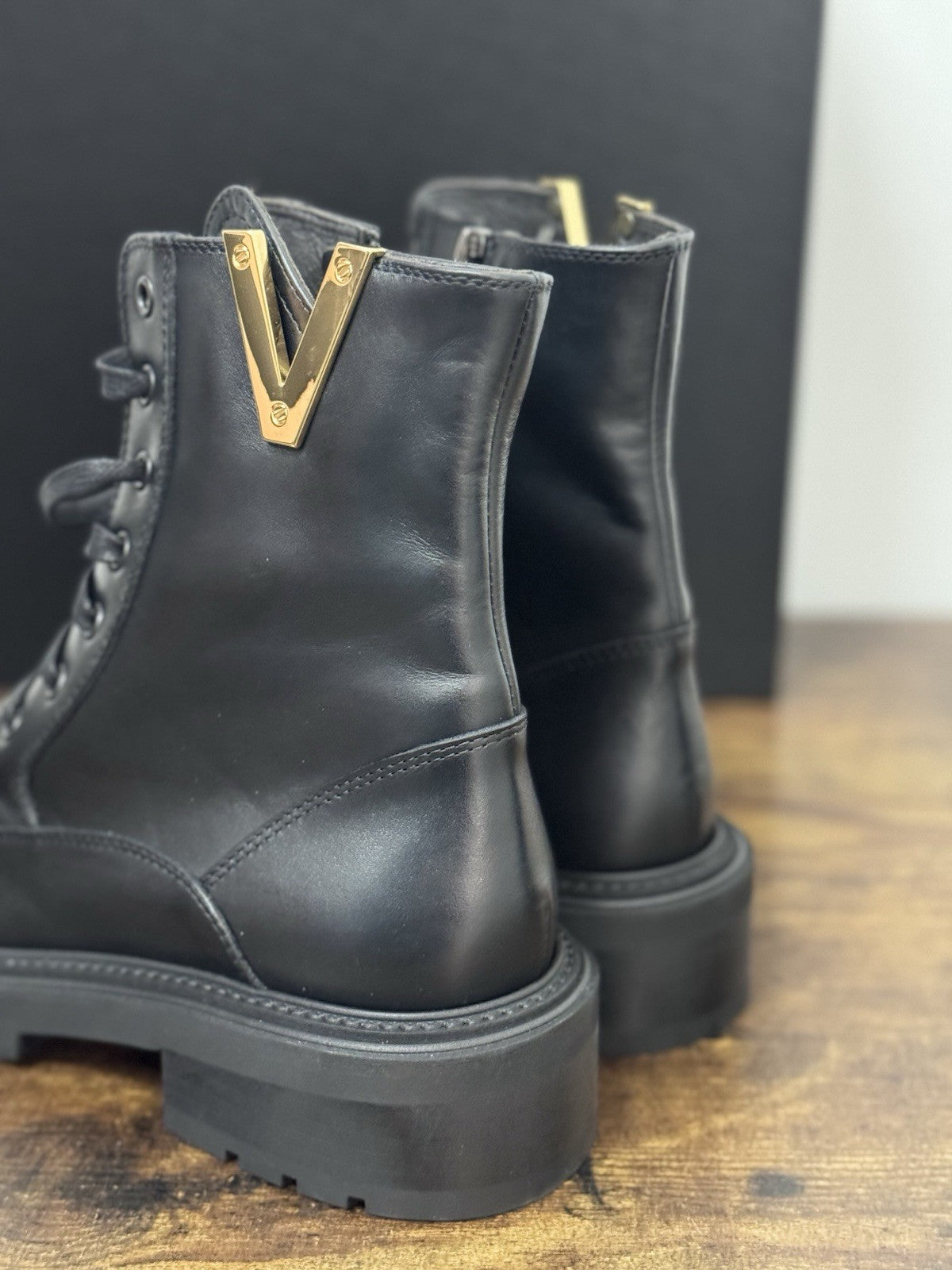 Via Roma 15 Stivaletto Anfibio Pelle Nera Casual Donna 37