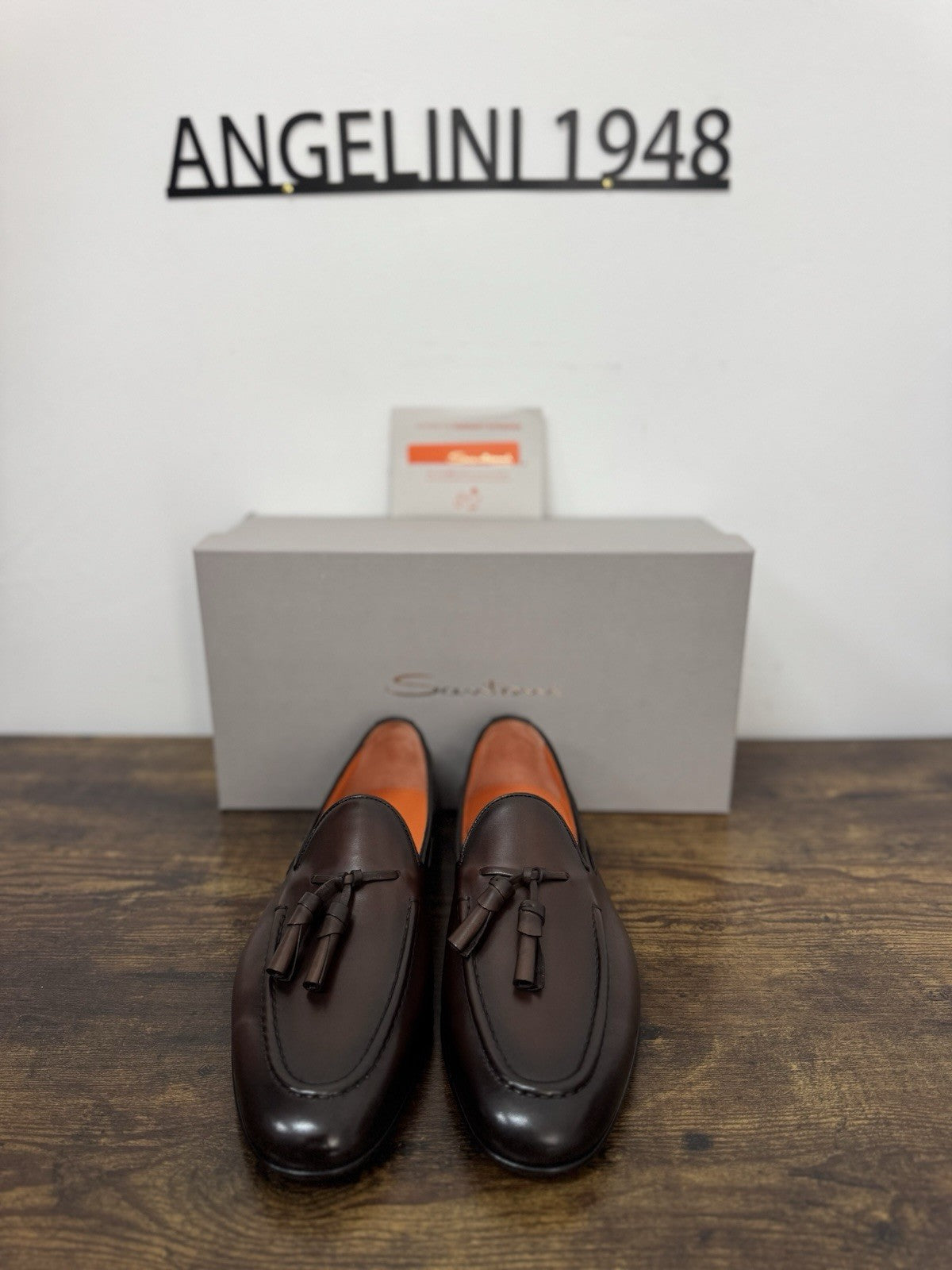 Santoni Mocassino Tassel  Pelle Brown Dark    Luxury Santoni Uomo 41