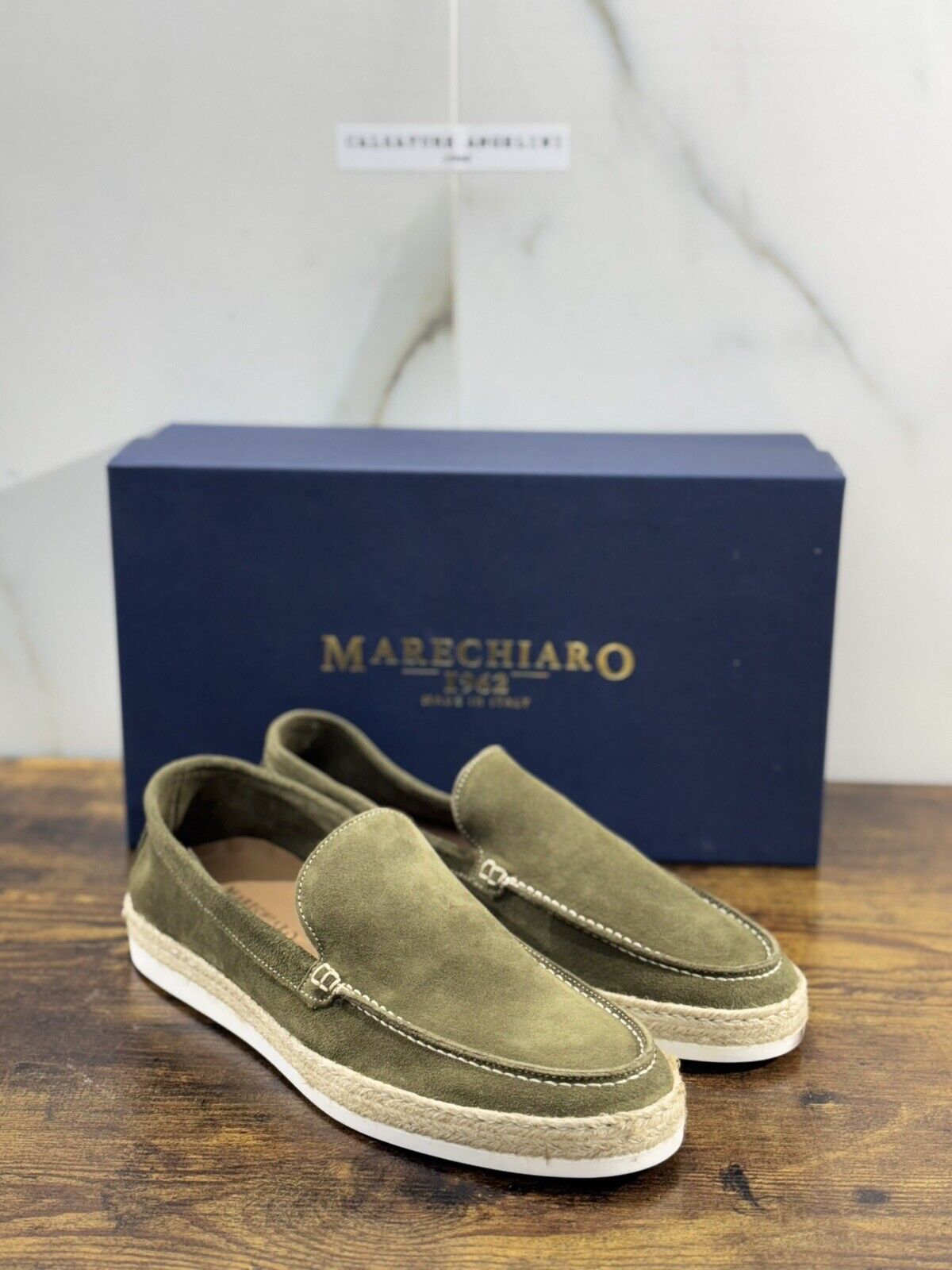 Marechiaro 1962 Mocassino Uomo Summer Icon Suede Olive 42