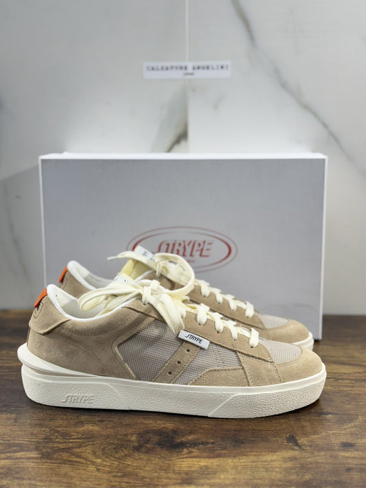 Strype Sneaker Uomo Low Top Suede Beige Casual Men Shoes 45
