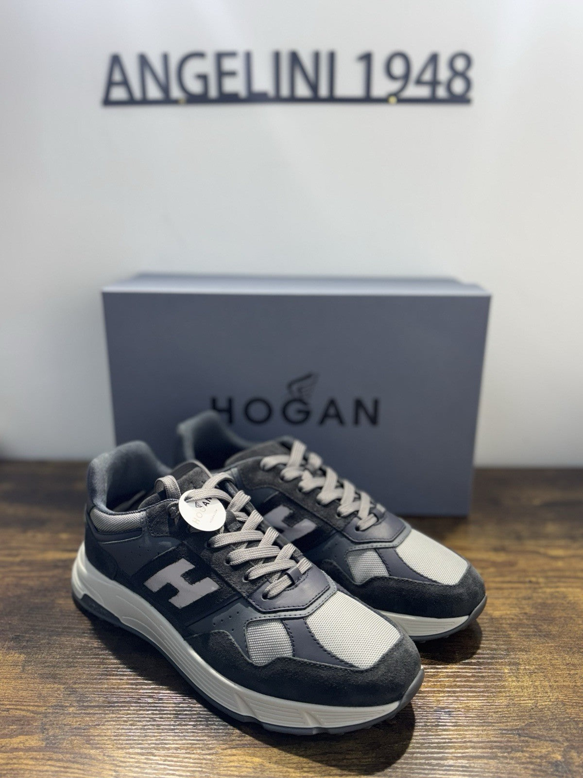 Hogan Hyperlight Sneaker Suede Navy Grey  Memory Foam Causal Hogan Uomo 40