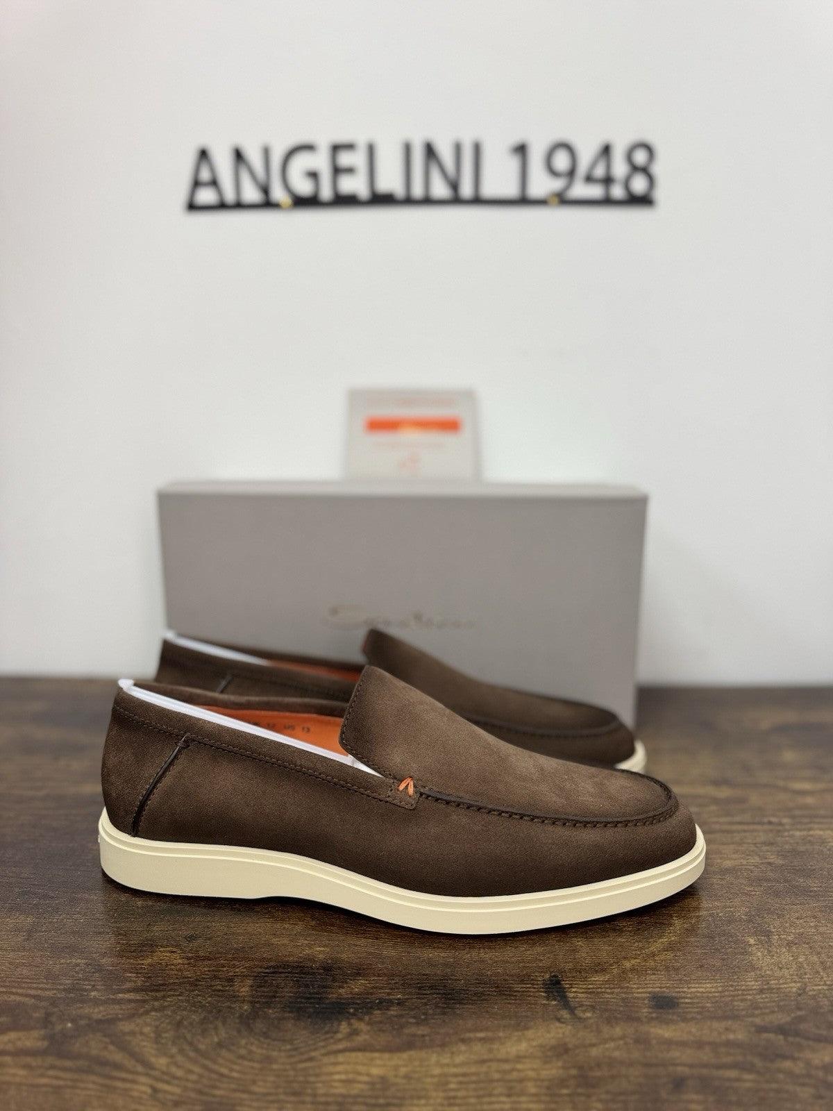 Santoni Mocassino Summer Walk Suede Brown Casual Santoni Uomo 46