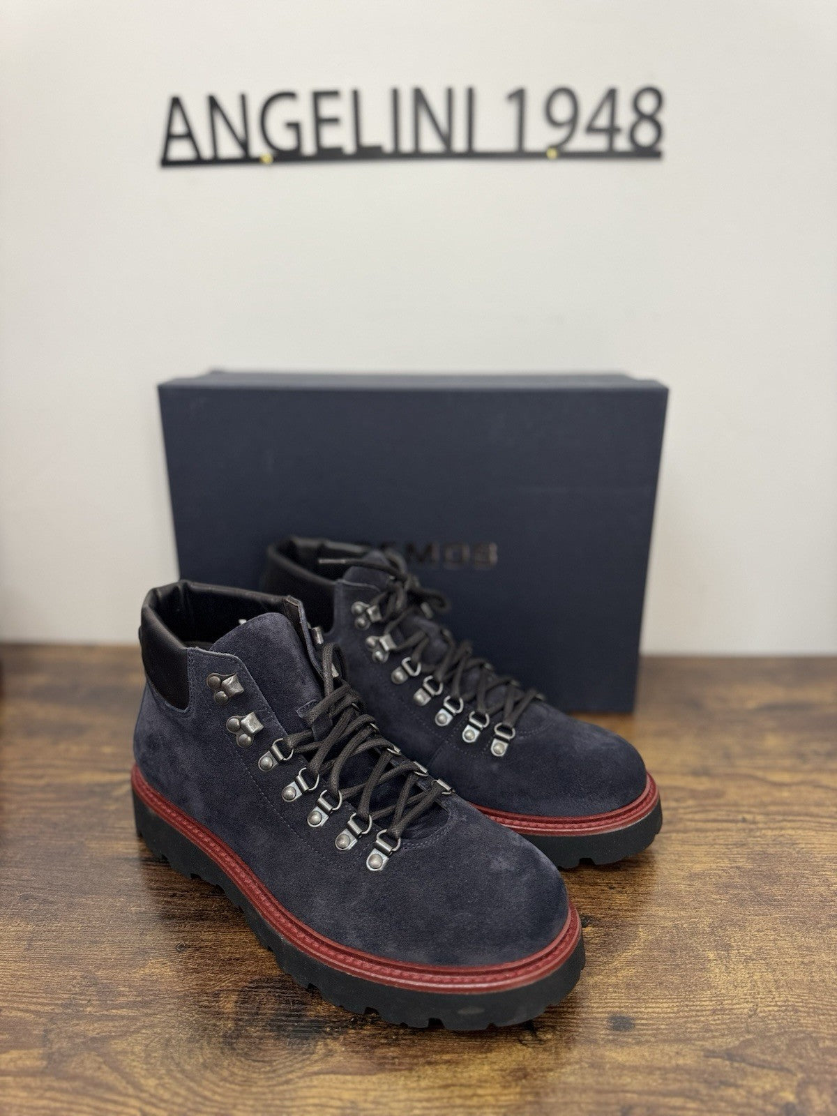 Boemos Pesula Suede Blu  100% Made In Italy Casual Boot Uomo 41