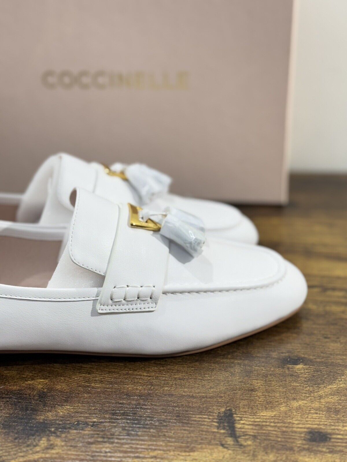 Coccinelle  Mocassino   Donna Pelle White    Luxury Coccinelle Woman  Casual  39