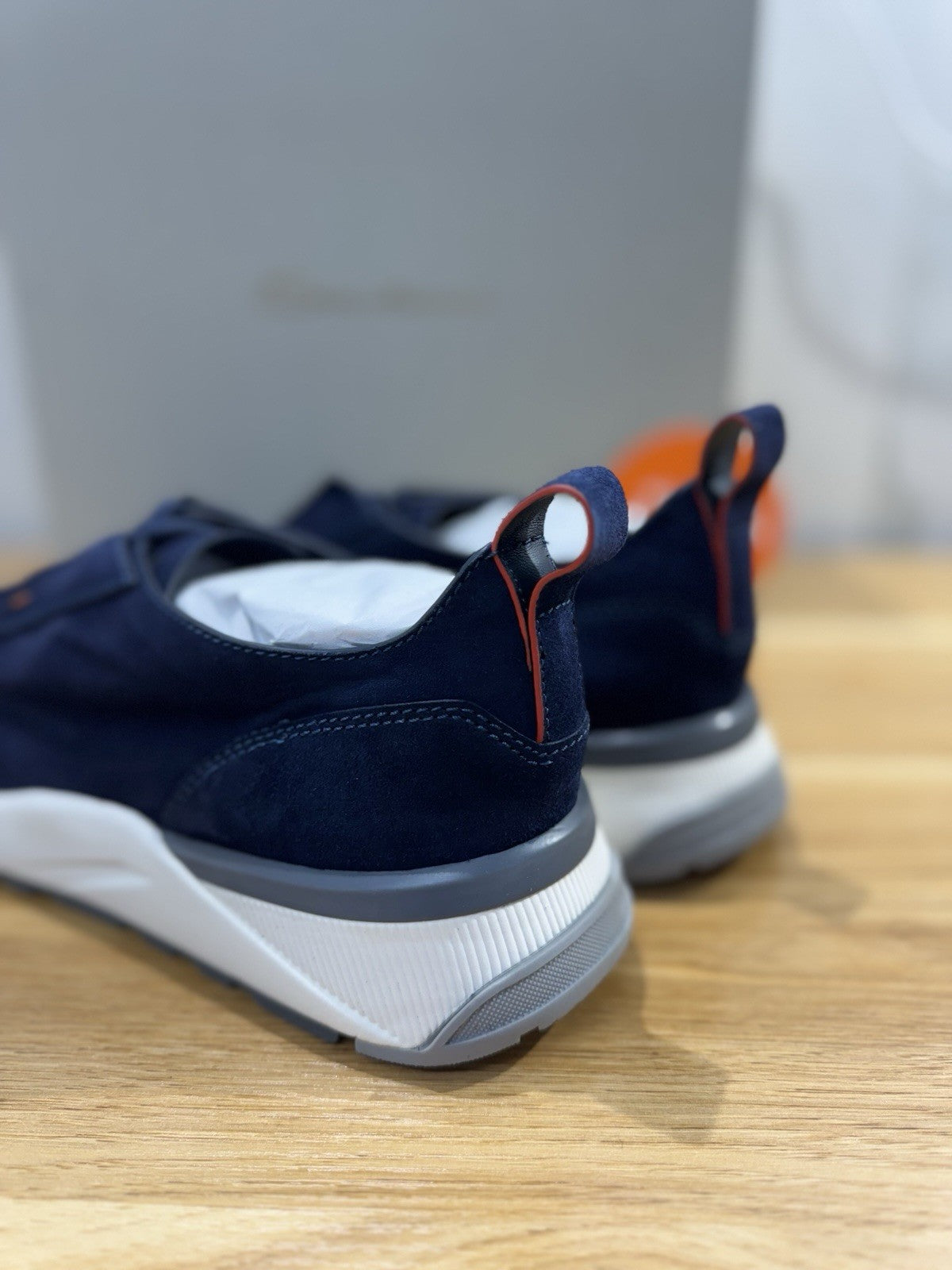 Santoni Innova Sneaker Light Blu   Pelle Casual Men Shoes Santoni Innova 44