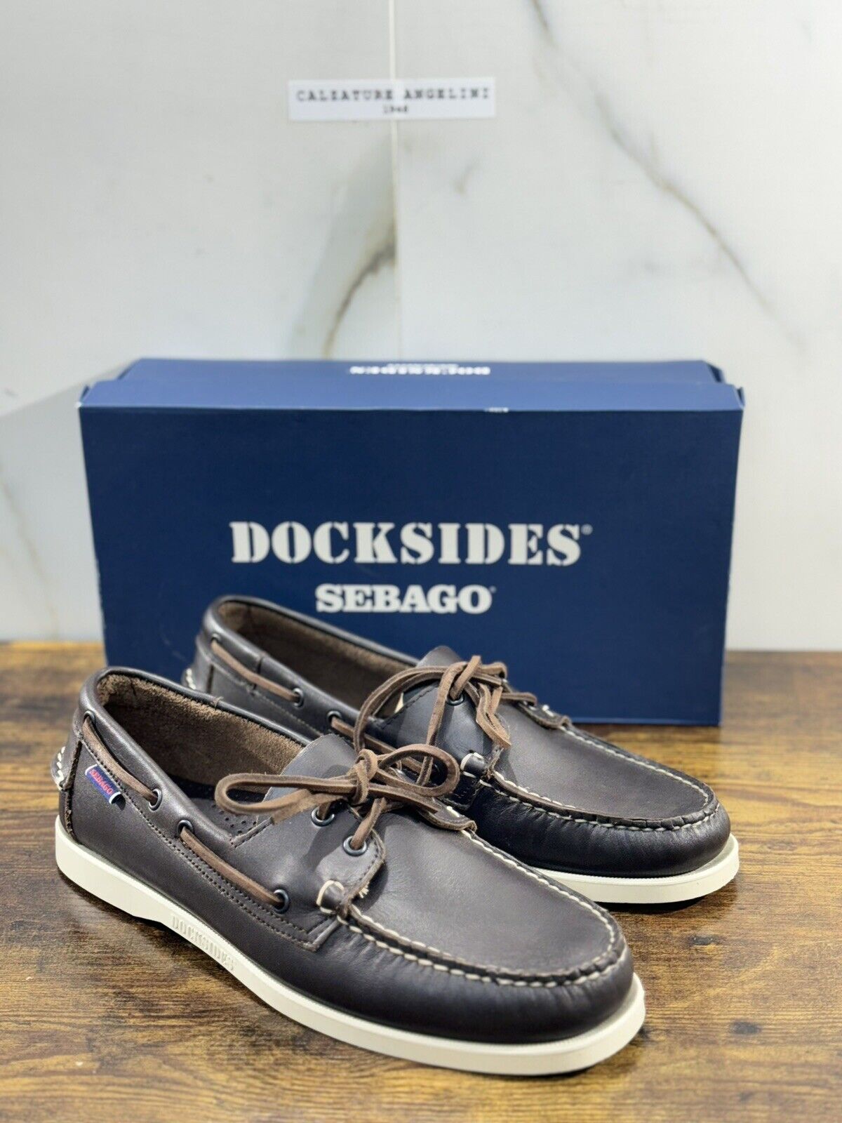 Sebago Docksides Portland  Dark Brown Scarpa Da Barca Uomo Sebago 48