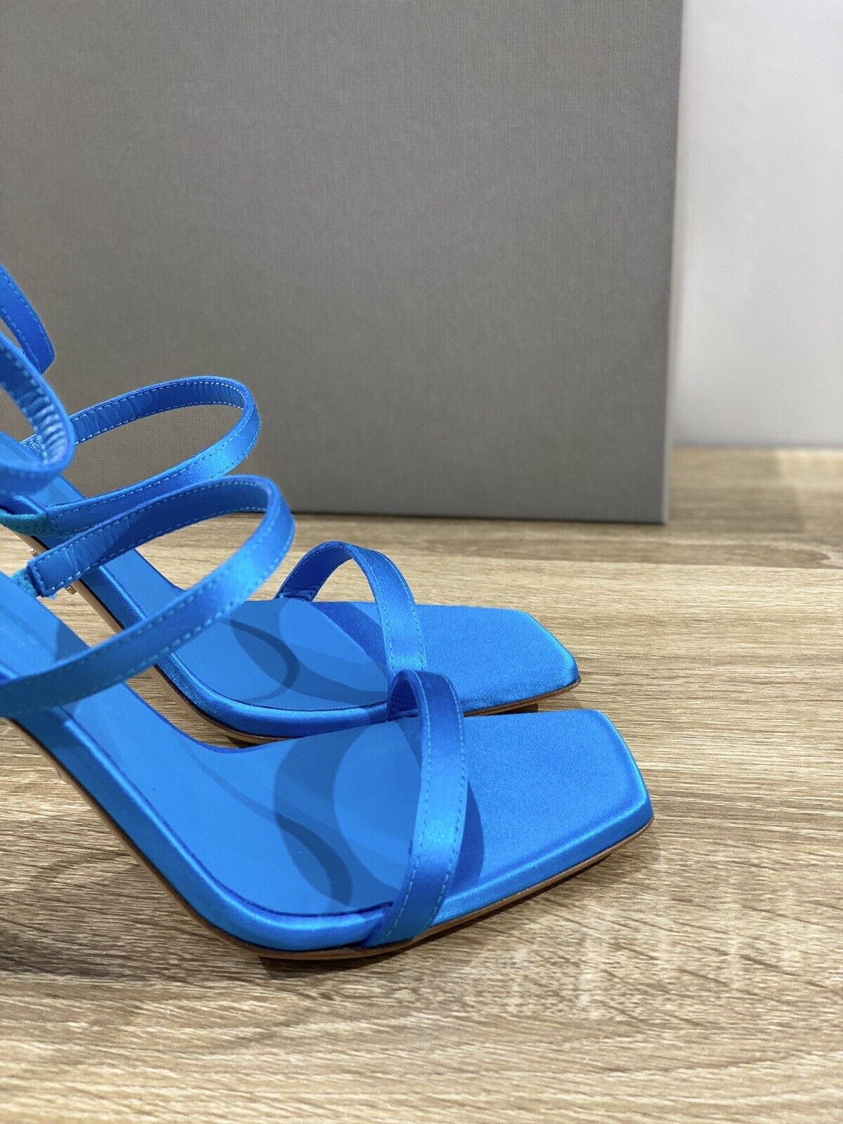 Sergio Levantesi Sandalo Donna Telen Raso Blu Luxury Woman Sandal 40