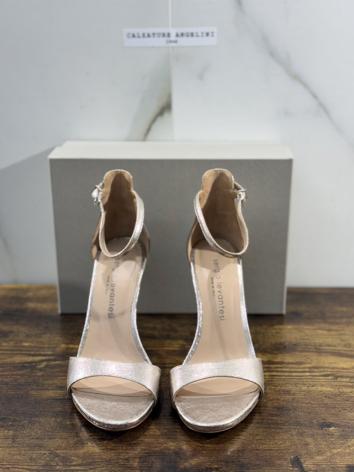 Sergio Levantesi Sandalo Savy Pelle Conchiglia           Luxury Woman Sandal 40