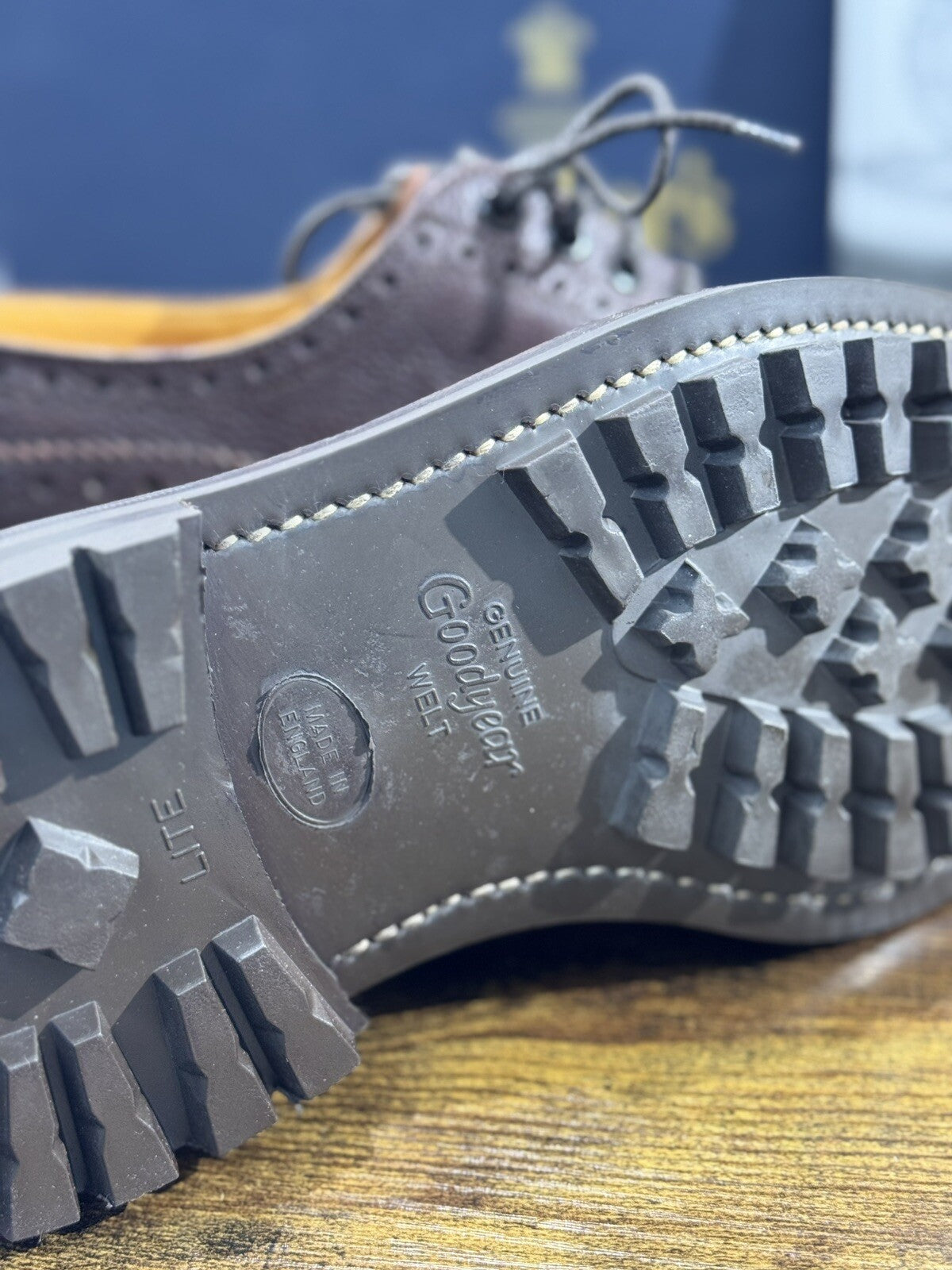 Tricker’s Scarpa Uomo Ilkley Brogue Brown  Goodyear Commando 40.5