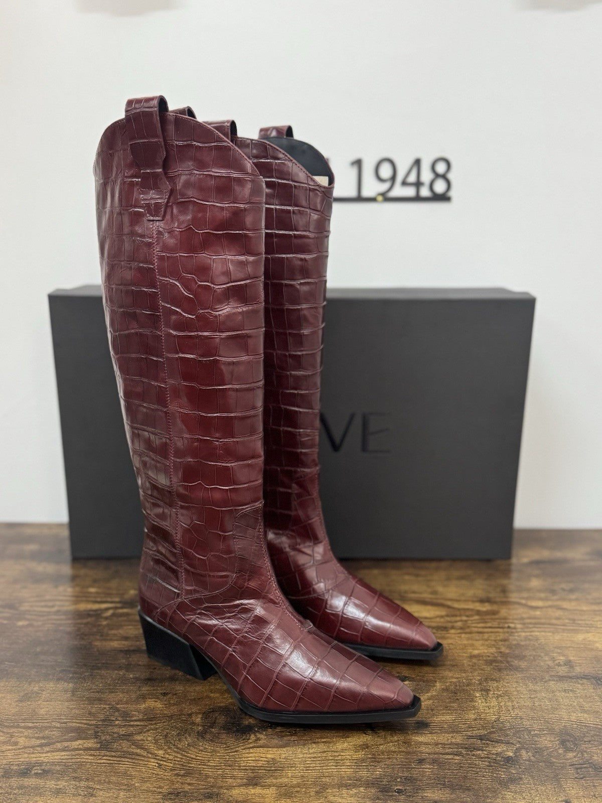 Poeve Stivale Texano Pelle Tronco Casual Boot Donna 40