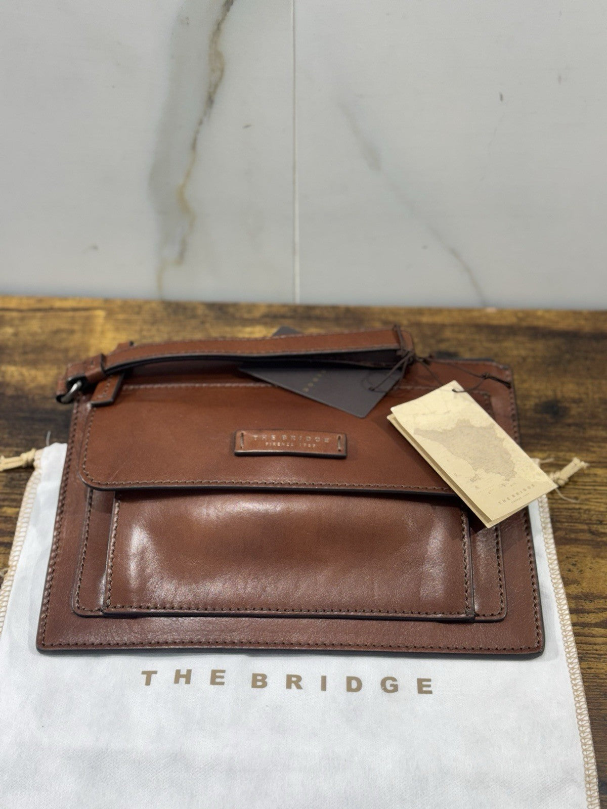 The Bridge Pochette Pelle Cuoio  Da Polso Top Quality The Bridge Uomo