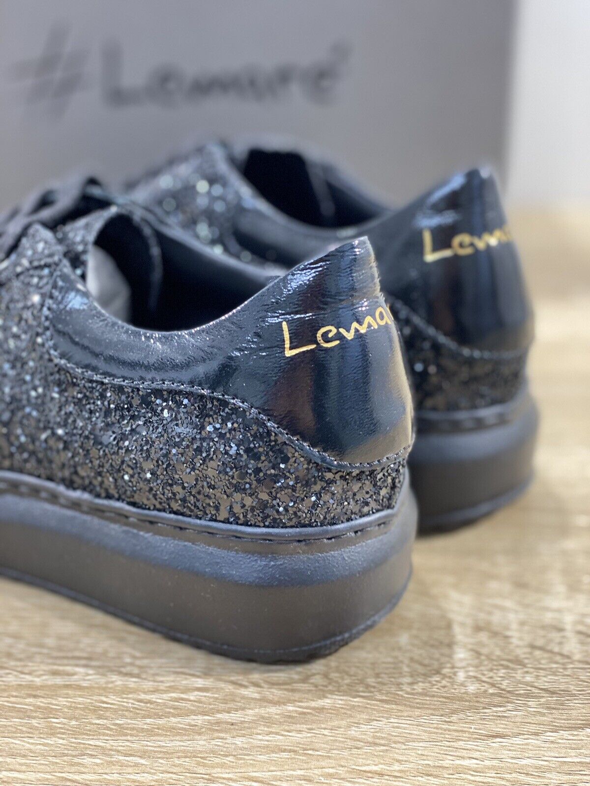 Lemare’ Sneaker donna glitter nero casual shoes Lemare’ donna 36