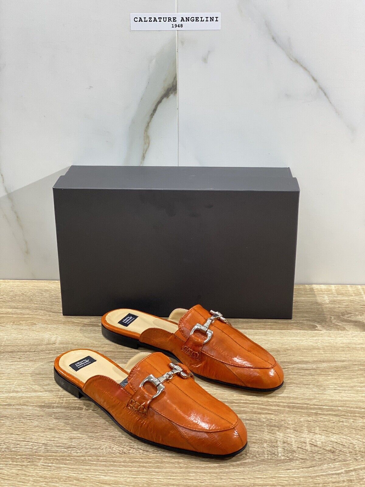 Roberto Botticelli sandalo donna in pelle Arancio Mules  luxury woman 38