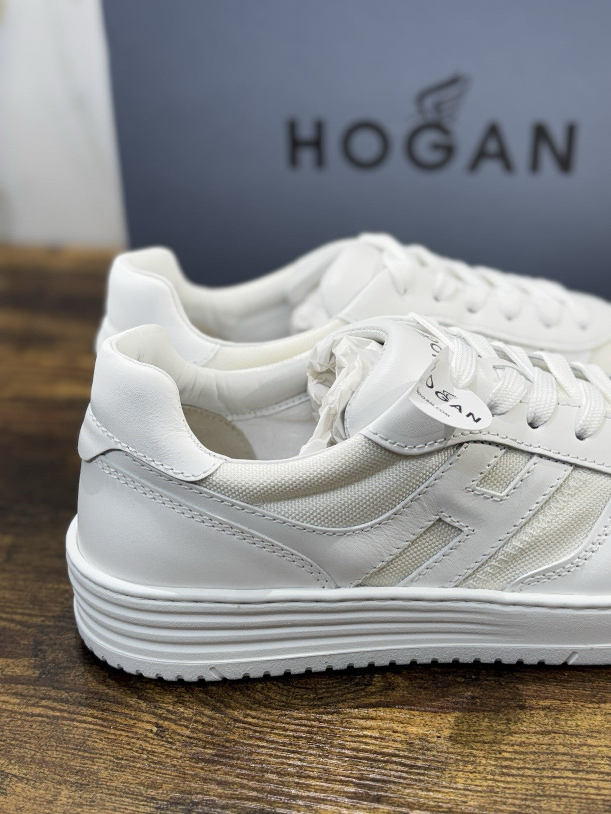 Hogan H630 Sneaker Pelle Bianca Memory Foam Scarpa Hogan Uomo 44