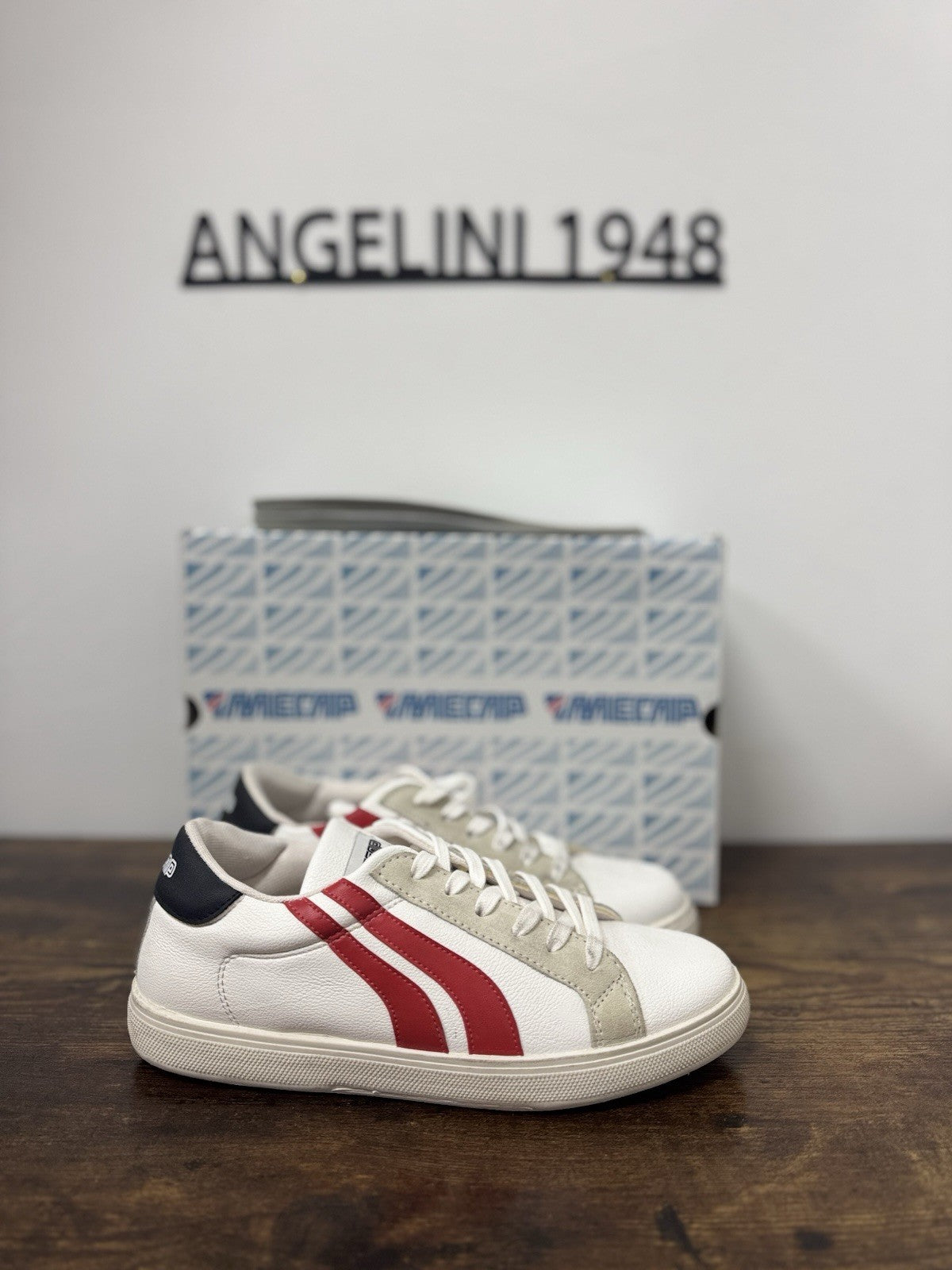 Mecap Sneaker Pelle Bianca Casual 100% Made In Italy Mecap Uomo 40