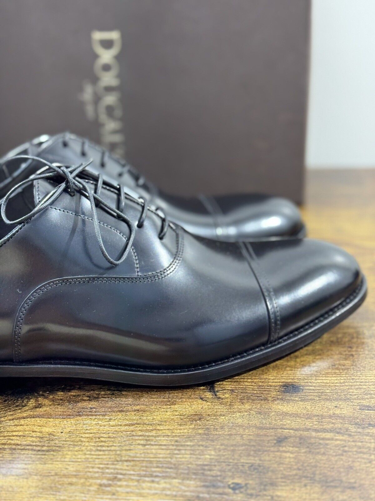 Doucal’s Scarpa Uomo Derby Oxford Pelle Nero  Luxury Men Doucal’s Shoes 42