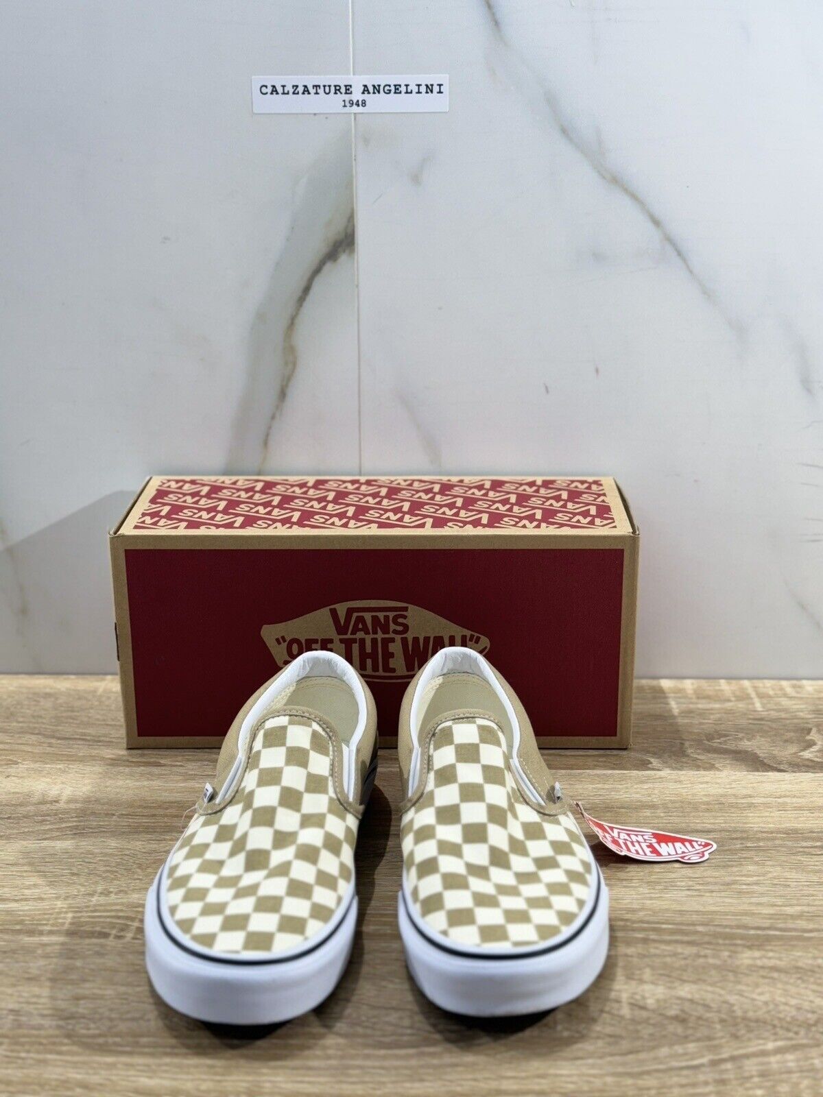 Vans Classic Slip On Checkerboard Bianco Beige Casual Icon Vans 44