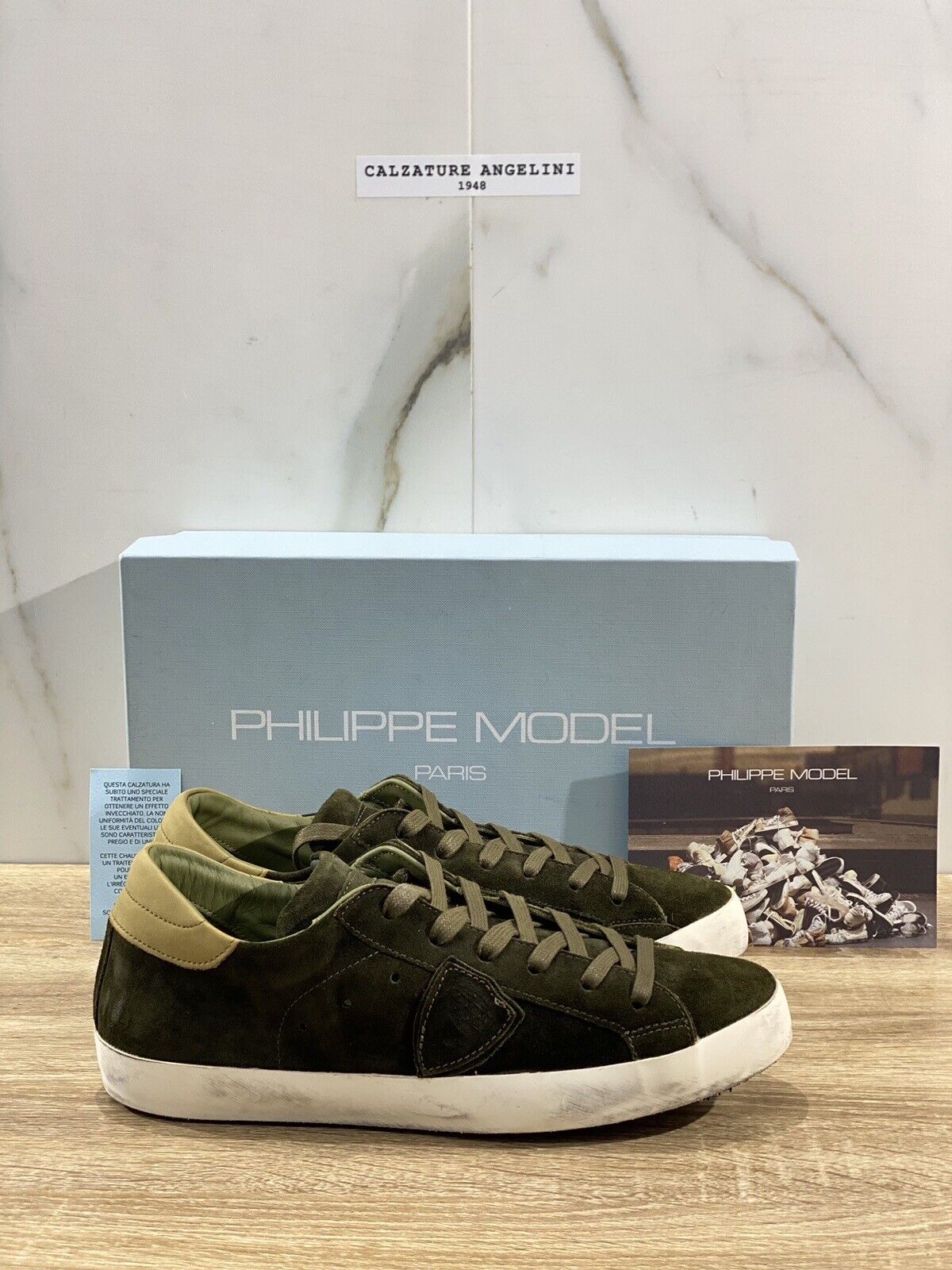 Philippe Model Paris  L  U Sneaker Uomo Suede Militare 40