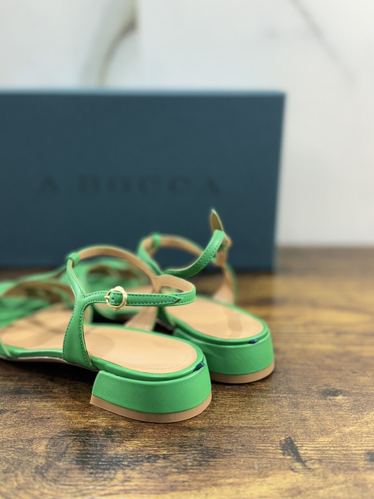 A.Bocca Sandalo Donna  Pelle Verde     Luxury Woman Sandal A.Bocca 37