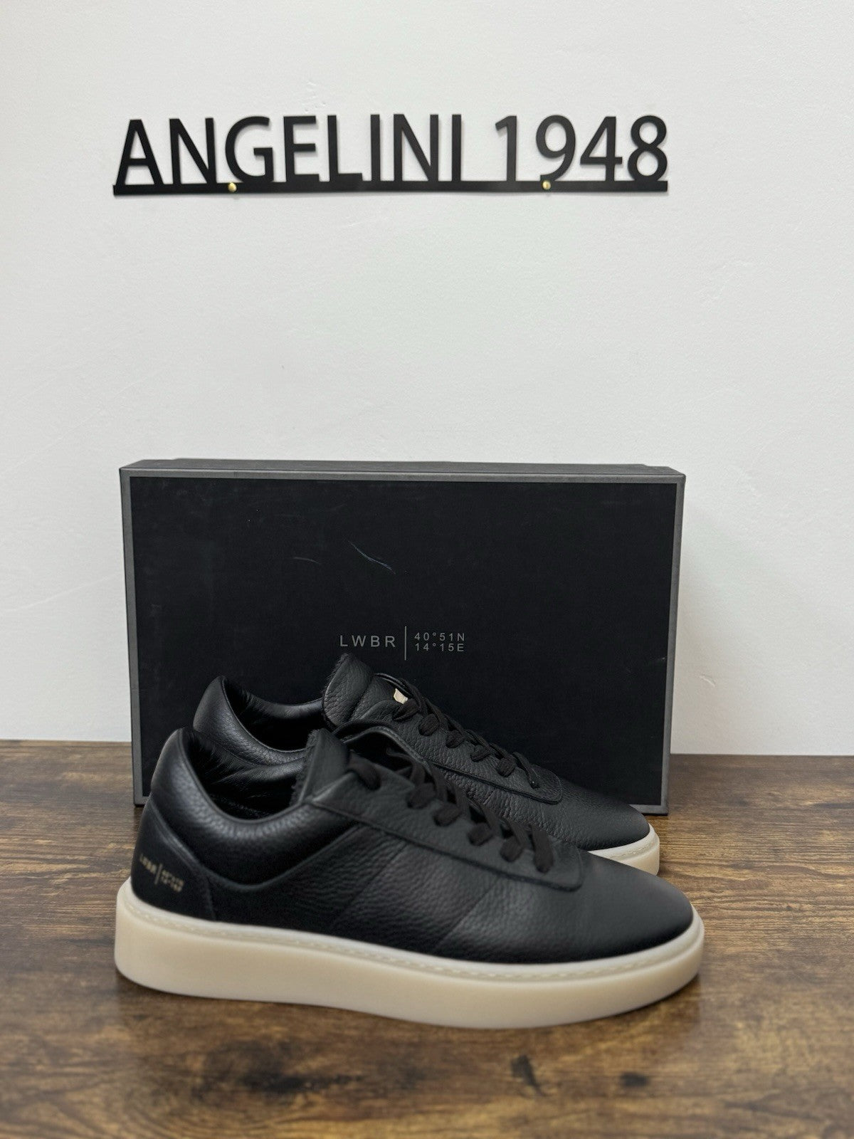 Low Brand Sneaker Pelle Nera Casual Uomo 41