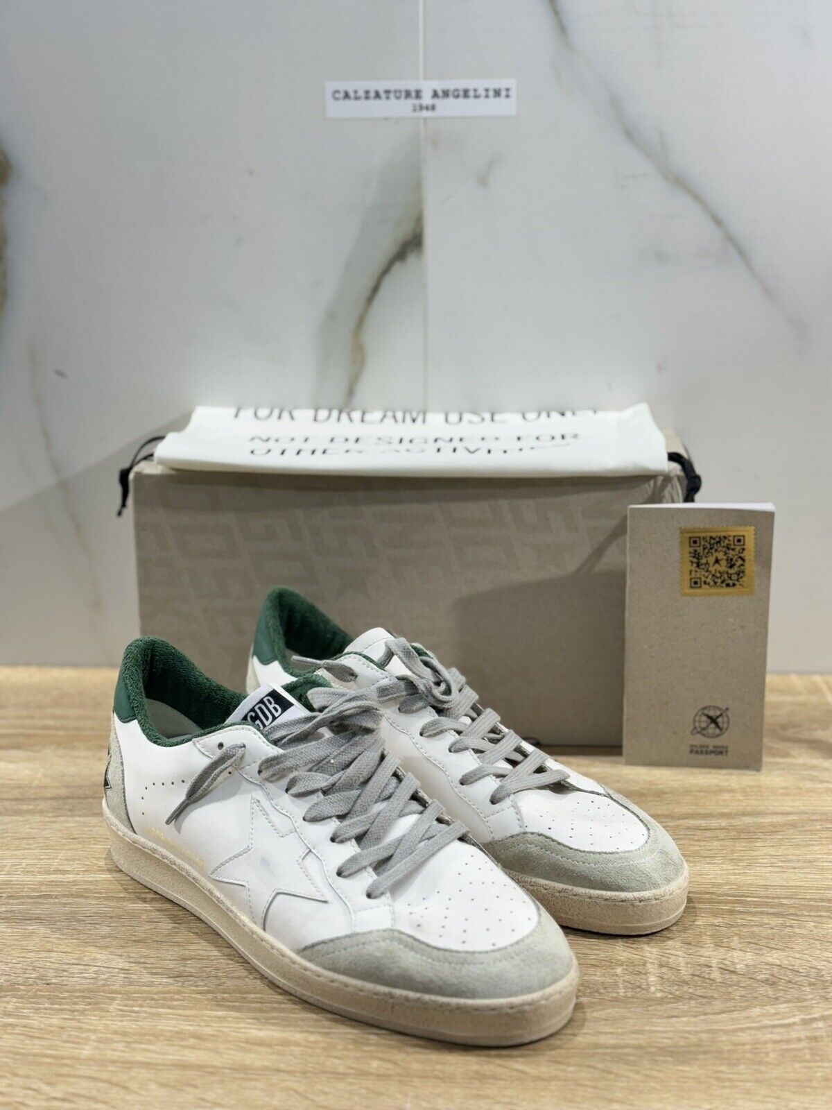 Golden Goose Ball Star Sneaker Uomo Bianca Verde Luxury Casual Golden Goose 43