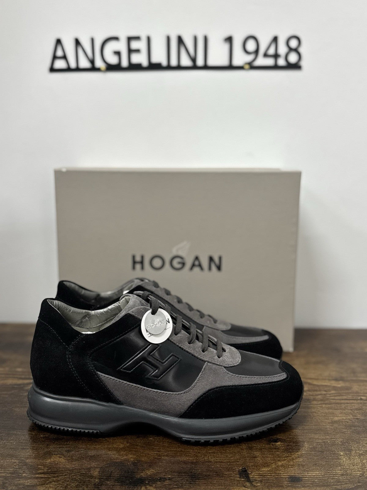 Hogan New Interactive  Pelle Nero Grey    Casual Sneaker Hogan Uomo 43