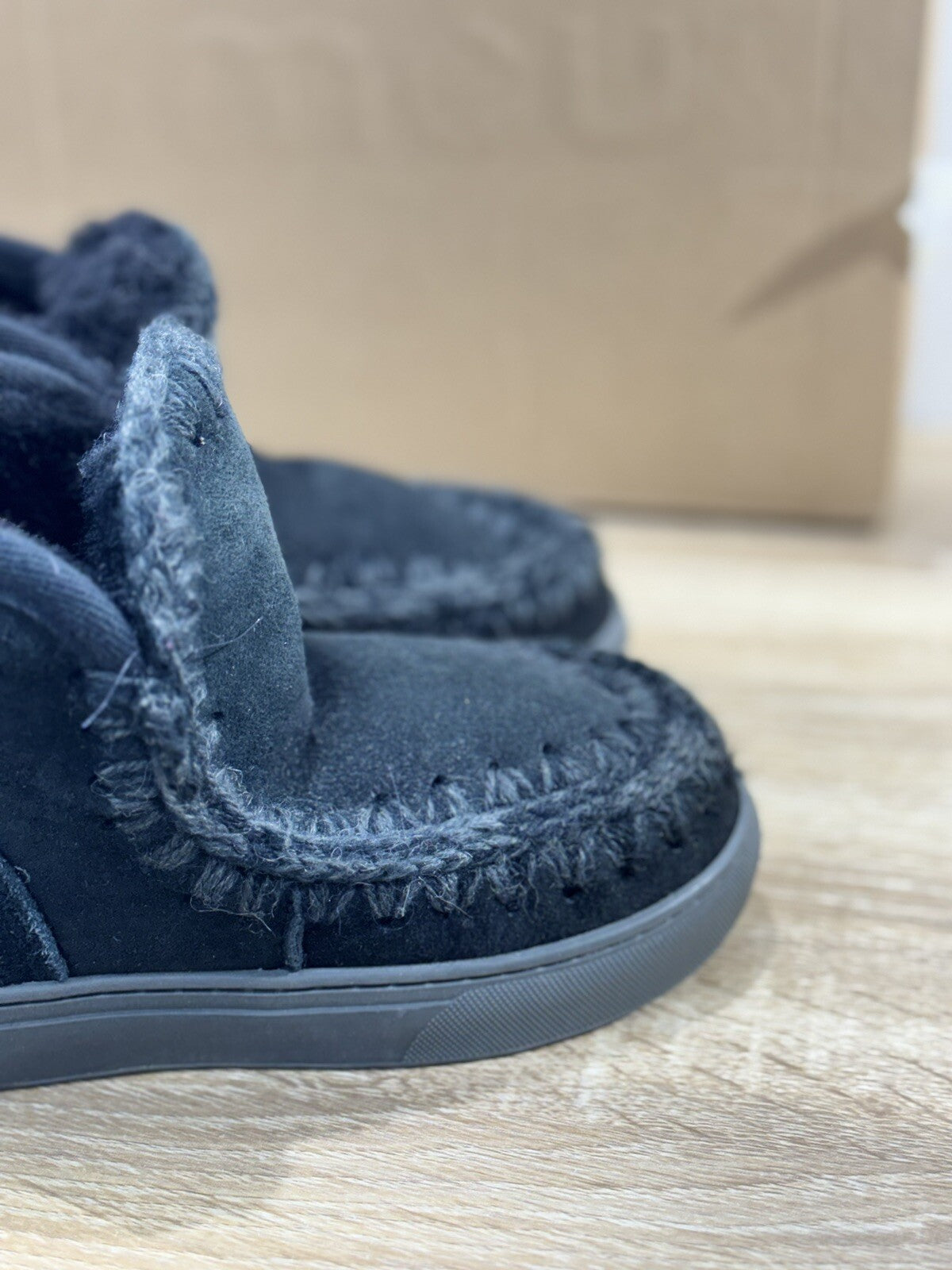 Mou Eskimo Sneaker Kid Suede Nero Bambina 30