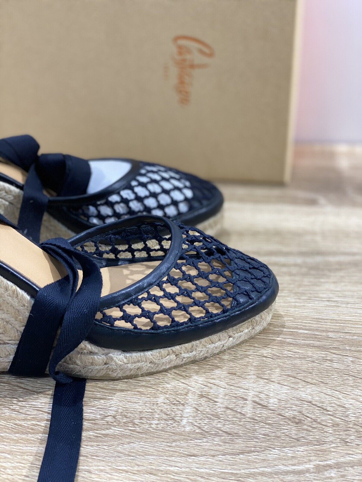 Castaner Espadrilles donna zeppa Nera Forata  casual 40