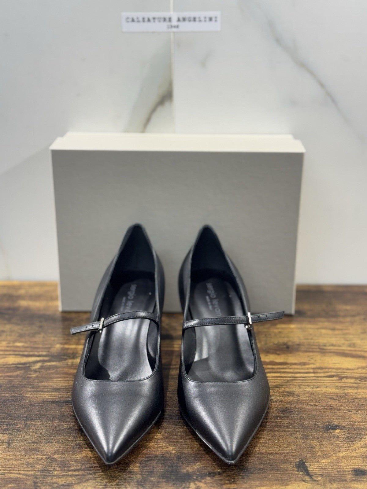 Sergio Levantesi Décolleté Pelle Nero  Luxury Made In Italy Donna 41
