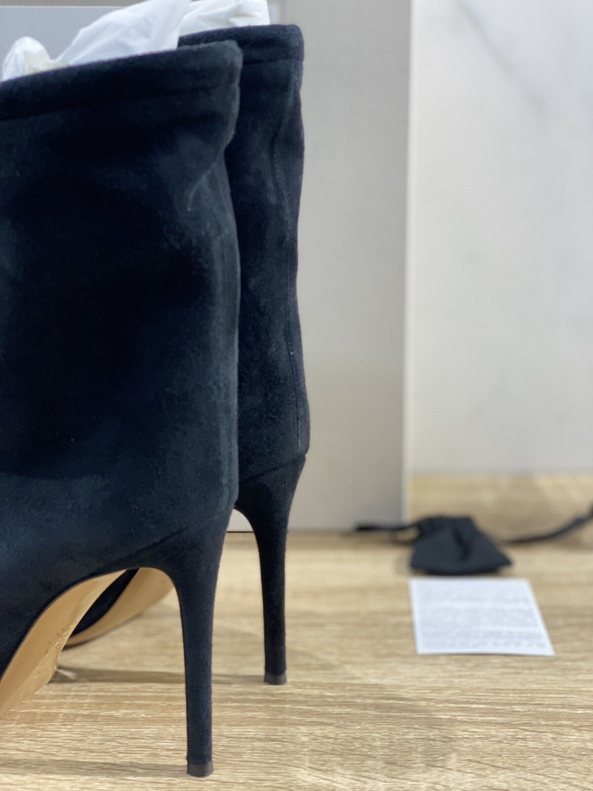 Alexandre Vauthier Raquel 105 Tubo Luxury Boot Donna Suede Nero  37