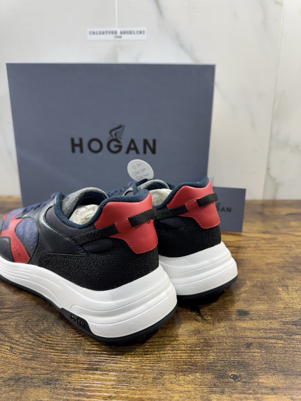 Hogan Hyper light  sneaker Pelle Blu  memory foam Luxury Hogan Men Shoes 42