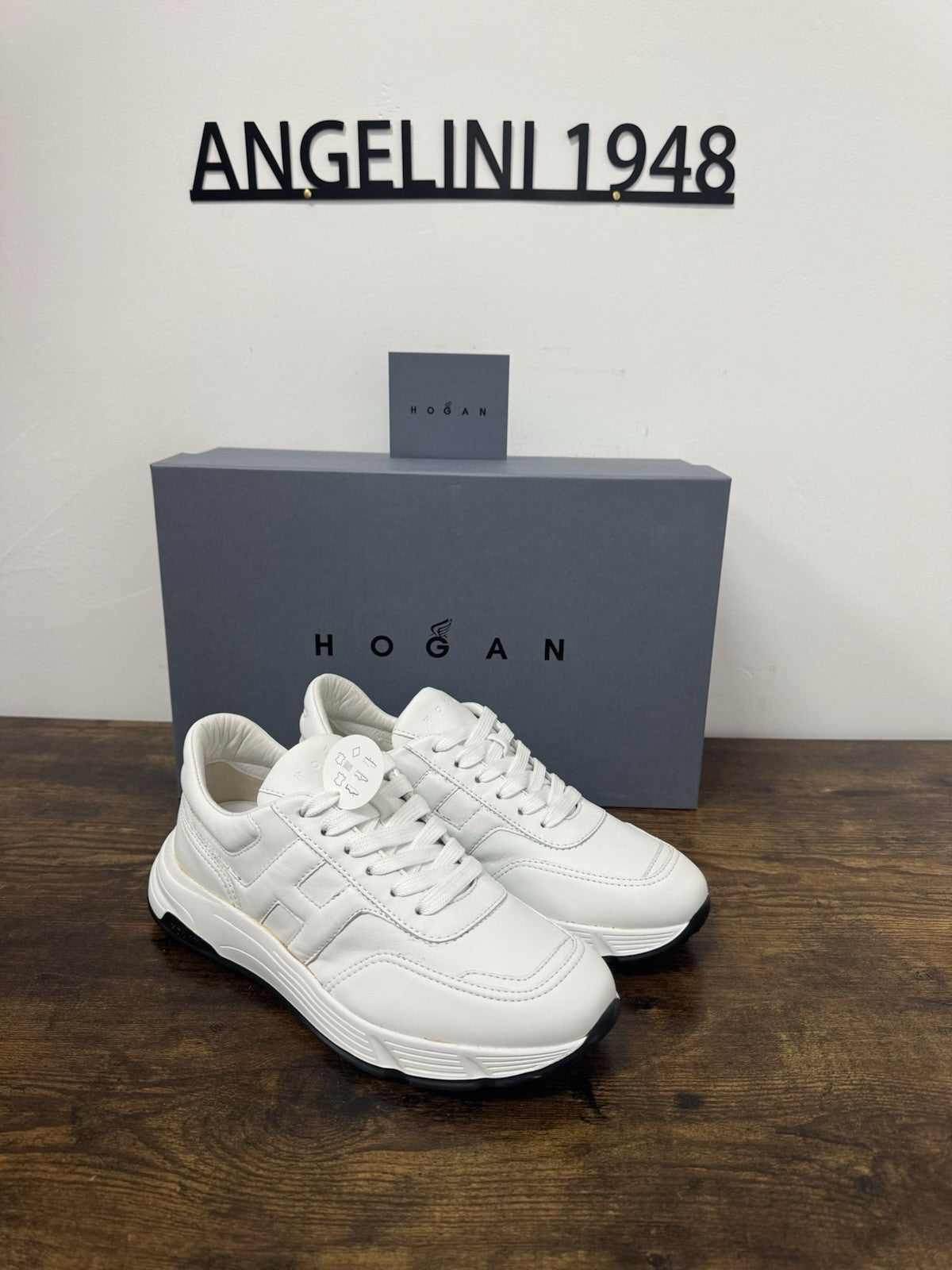 Hogan Hyperlight  sneaker Pelle Bianca memory foam Luxury HoganShoes Uomo 43