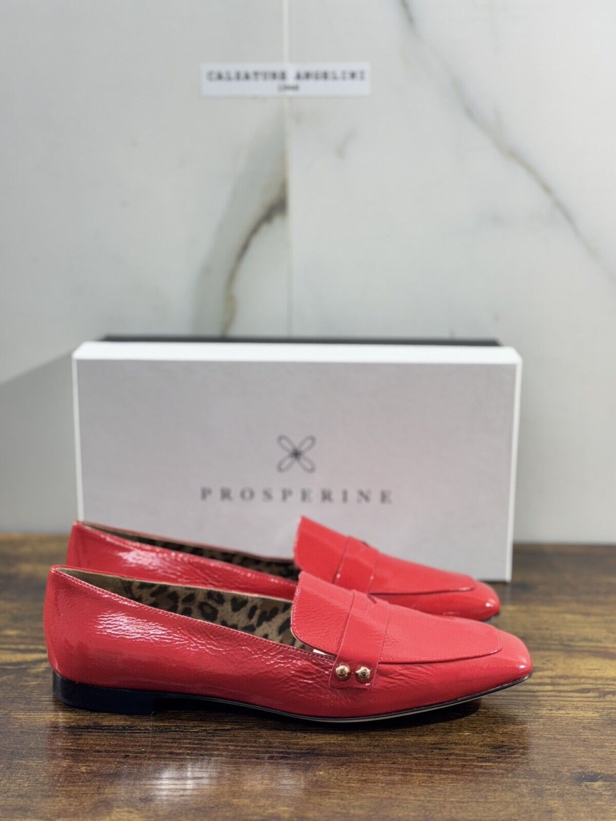 Prosperine mocassino donna in Vernice Rosso    luxury made in italy 40