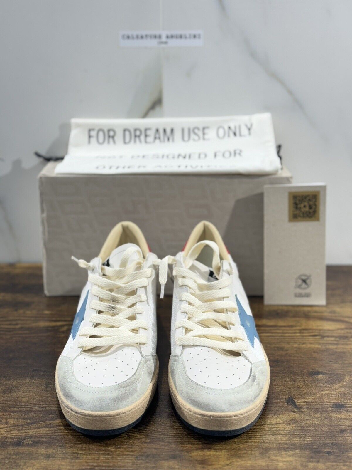 Golden Goose Ball Star Sneaker Uomo Bianca Milk  Luxury Casual Golden Goose 42