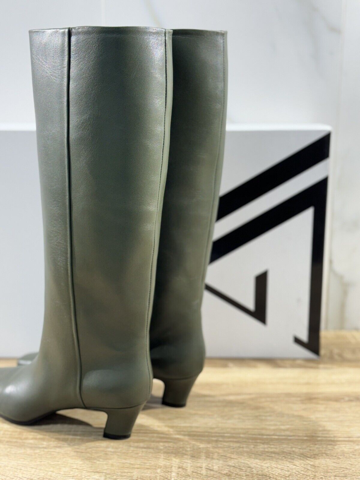 Giampaolo Viozzi Macys Stivale A Tubo Pelle Verde  Luxury Boot Woman 37