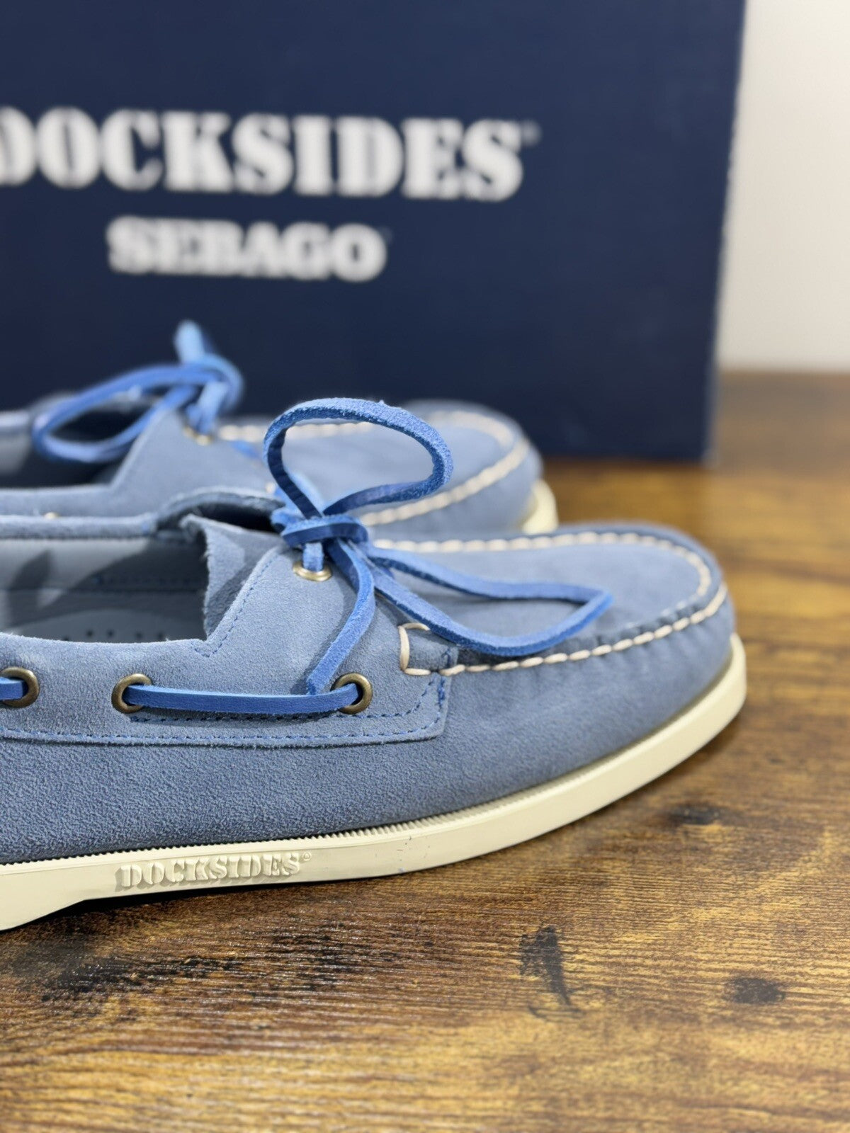 Sebago Docksides Portland Suede Indigo    Scarpa Da Barca Uomo Sebago 41.5