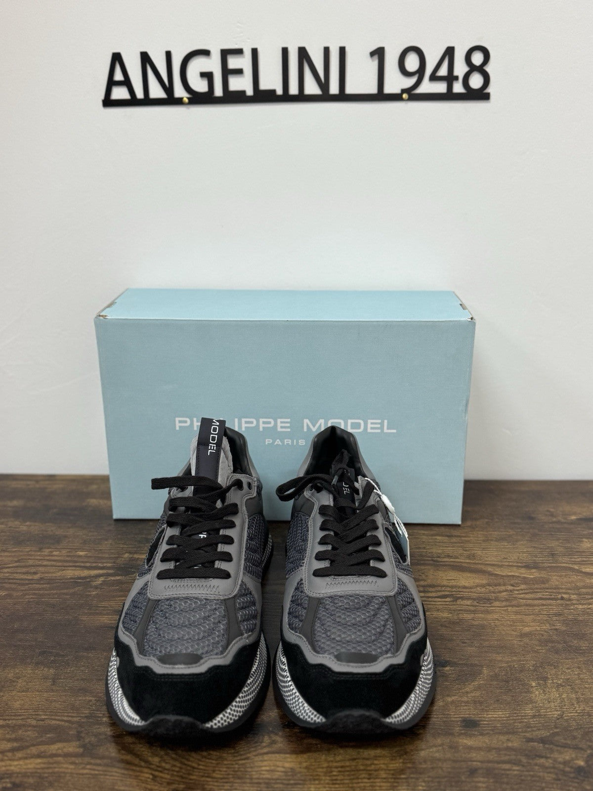 Philippe Model Olympique Low  Sneaker Pelle Nero       Casual Uomo 44