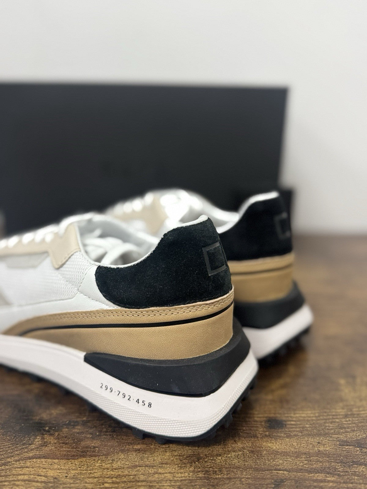 D.a.t.e. Lampo Dragon  Sneaker Pelle Bianca Cuoio Casual Uomo 39
