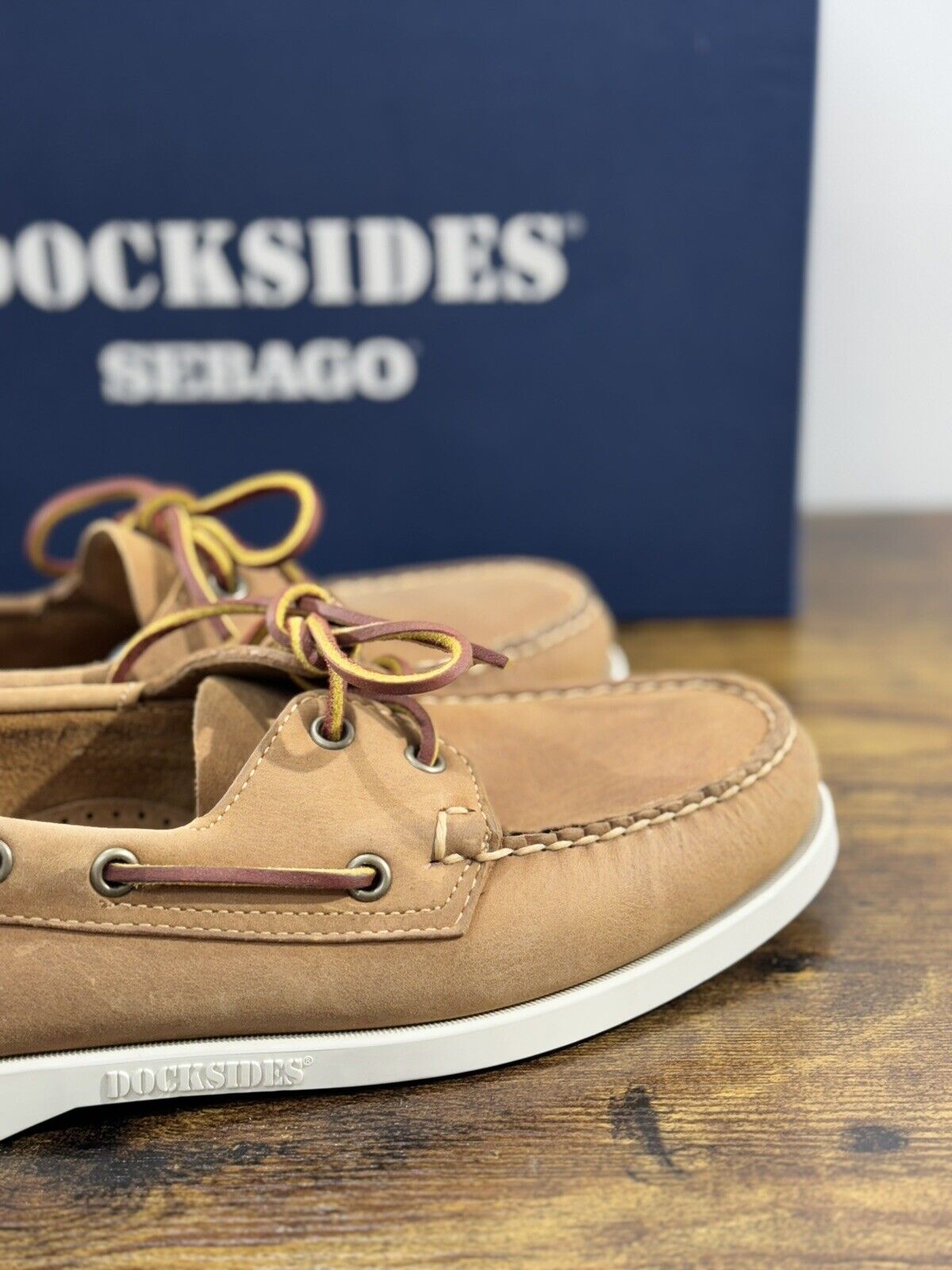 Sebago Docksides Portland Brown Tan Scarpa Da Barca Uomo Sebago 42