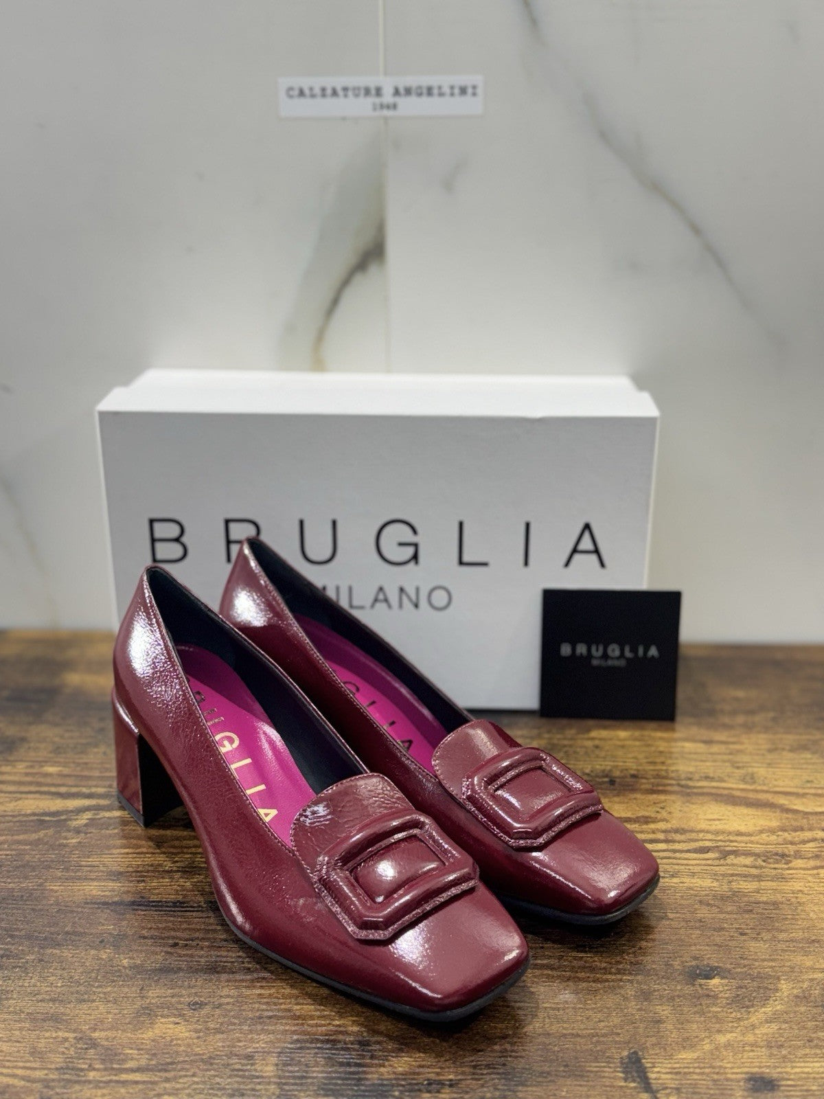 Bruglia Milano Décolleté  Bordo’  Pelle  Top Quality Scarpe Donna 41