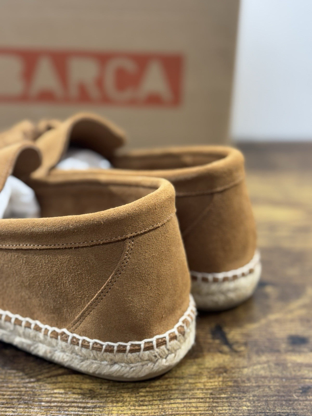 Abarca Espadrilles Suede Cuoio Casual Uomo 45