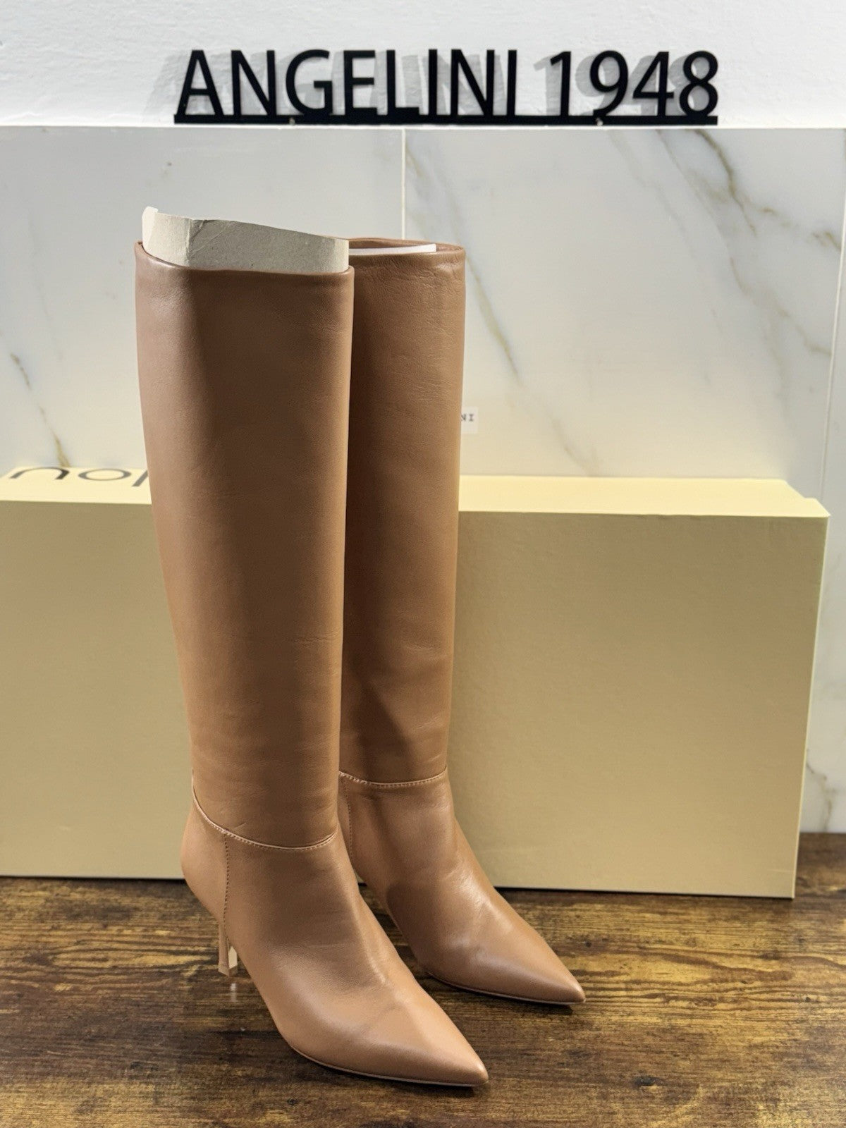 Ninalilou Stivale Donna Pelle Cuoio Con Tacco Luxury Woman Boot 36