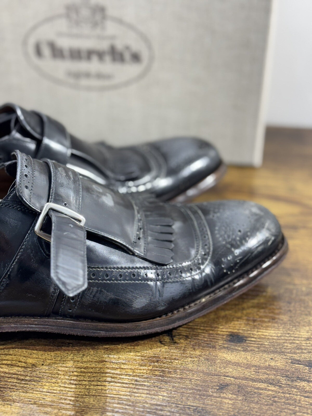 Church’s Shangai Mocassino Uomo Polish Grey  Luxury Icon Men Church’s  40.5