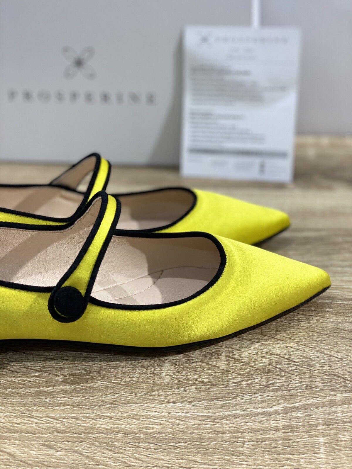 Prosperine Donna  Ballerina Lavorazione Sacchetto Raso Giallo 38